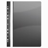 Perforatsiooniga kaaneklamber, A5, PVC, must