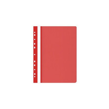 Perforatsiooniga kaaneklamber, A5, PVC, punane