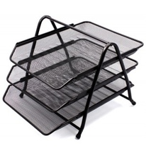 Dokumendiriiul Forpus Horizontal Tray FO30545, 3-osaline, must