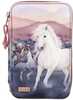 Pinal Miss Melody Triple Pencil Case With Quilting NIGHT HORSES (0412512)