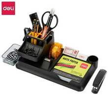 Pliiatsitops Deli 38252A, 16 osa, must