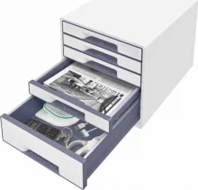 Sahtliboks Leitz Cube Wow 52142001, perlweiss-grau, 5 sahtlit