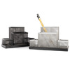 Pliiatsitops Forpus, must, 4 sektsiooni, perforeeritud metall, 15,3 x 10,3 x 10 cm