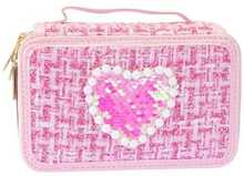 Pliiatsikott Nice Tweed, 3 taset, heleroosa