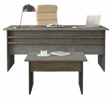 Kontorimööbli komplekt Kalune Design VS6 CGA, 180 cm x 89,5 cm x 75 cm, antratsiit/hall/pruun