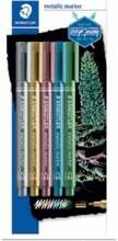 Püsiv markerite komplekt STAEDTLER Metallic, 5 tk, erinevad värvid