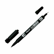 Kahe otsaga permanentne marker Pilot Twin, 0.5 mm ja 2 mm, must