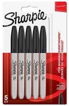 Püsimarker Sharpie Fine Point Black, 0.9 mm, 5 tk