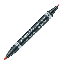 Püsiv marker Staedtler Lumocolor Duo 348, punane
