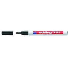 Püsiv marker Edding 751, ümar ots, 1-2 mm, kollane