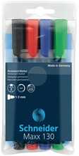 Püsivmarkerite komplekt Schneider Maxx 130, 1-3 mm, 4 värvi
