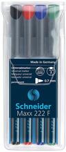 Püsimarkerite komplekt Schneider Maxx 222 F, 4 tk