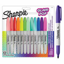 Püsimarker Sharpie Fine Glam Pop, 12 värvi, 2198780
