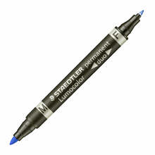 Kahepoolne püsimarker Staedtler Lumocolor Duo 348, sinine