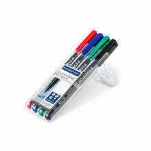 Püsiv marker STAEDTLER LUMOCOLOR 317M, 1.0 mm, 4 värvi komplekt