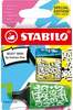 Tekstiamarkerite komplekt Stabilo Boss Mini, 3 tk, sinine, kollane, roheline
