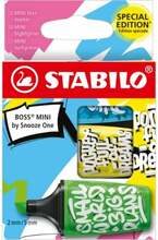 Tekstiamarkerite komplekt Stabilo Boss Mini, 3 tk, sinine, kollane, roheline