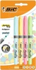 Tekstimarkerite komplekt Bic Pastel 964859, 1.6 - 3.3 mm, kollane/roheline/roosa, 4 tk