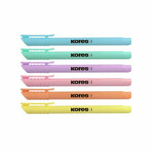Tekstimarkerite komplekt Kores High Liner Pastel, 6 värvi
