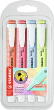 Tekstiamarkerite komplekt Stabilo Swing Cool, 4 tk, pastel violetne