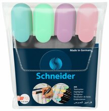 Tekstimarkerite komplekt Schneider Job Pastel, 4 tk