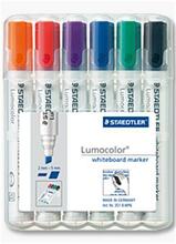 Valgetahvlimarkerite komplekt Staedtler Lumocolor, 6 tk