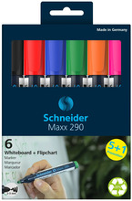 Markerite komplekt valgele tahvlile Schneider Maxx 290, 2 - 3 mm, erinevad värvid, 6 tk