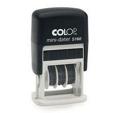 Tempel Colop Mini Dater S160 D03, must korpus, värvitu padi