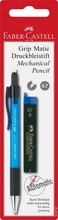 Mehaaniline pliiats Faber-Castell Grip-Matic, 0,7 mm, blisterpakendis, koos süsi täitega