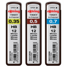Grafiidid Rotring, 0,35 mm, 0,5 mm, 0,7 mm, 3 pak