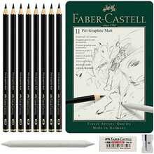 Pliiatsikomplekt Faber-Castell Pitt Graphite Matt, 11-osaline, 115220