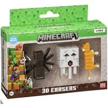 3D kustukummide komplekt P.M.I. Kids World Minecraft, 3 tk, MC4021A