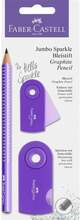 Koolikomplekt Faber-Castell Jumbo Sparkle, lilla