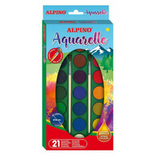 Akvarellvärv Alpino, 21 värvi