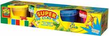 Plastiliin Ses Creative Super Clay, erinevad värvid, 4 tk