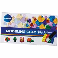 Plastiliin Centrum Modeling Clay, 120 g, 6 värvi