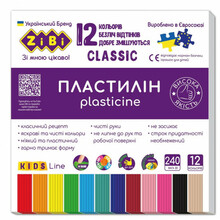 Plastiliin Zibi Classic Kids Line, 12 värvi