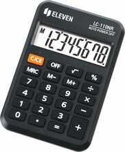 Taskukalkulaator Eleven LC110NR, must