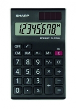 Kalkulaator Sharp EL-310AN, must/valge
