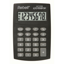 Taskukalkulaator Rebell HC208, must