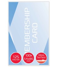 Lamineerimiskiled Gbc 54 x 86 mm, 125 mik., läikiv, 100 tk