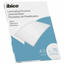 Lamineerimiskiled Ibico A3, 303 x 426 mm, 75 mik., läikiv, 100 tk