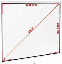 Projektori ekraan Fromm & Starck STARRS150M4301, 312,8 x 239 cm, 4:3, mattvalge