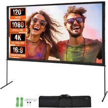 Projektori ekraan Vevor 160 HD 4K, 120 tolli, 16:9