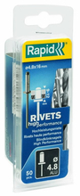Alumiiniumneet Rapid 5000392, 4,8 x 25 mm, 50 tk
