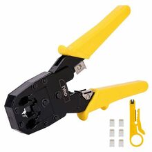 Ethernet kaablite krimpimistangid Deli Tools EDL2468, kollane