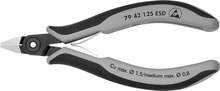 Täpse külglõikamise elektroonikatangid Knipex RSEK-125, 125 mm, ESD
