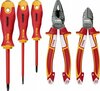 Tööriistakomplekt Felo ERGONIC VDE, 3 FELO kruvikeerajat, VDE 160 külglõiketangid, VDE 180 kombineeritud tangid