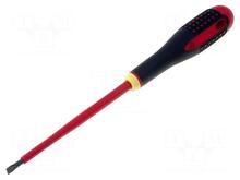 Isolatsiooniga lapik kruvikeeraja Bahco Ergo 1.0 x 5.5 x 125 mm, 1000V VDE