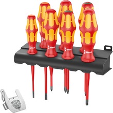Elektrikute kruvikeerajate komplekt Wera Kraftform VDE/7 Heavy Metal 2, 7 tk, punane/kollane